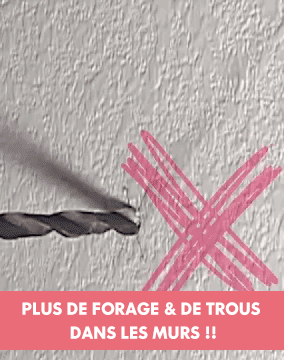 support rideau sans percer